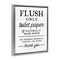 Stupell Industries Flush Only Toilet Paper Rules Floating Frame, design by Lux + Me Designs